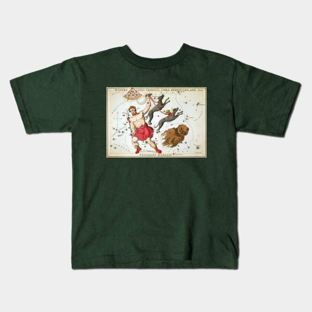 Constellations of Bootes, Canes Venatici, Coma Berenices and Quadrans Muralis from Urania's Mirror Kids T-Shirt by MasterpieceCafe